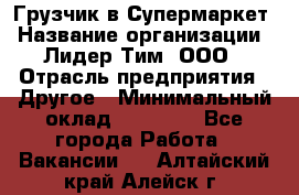 Грузчик в Супермаркет › Название организации ­ Лидер Тим, ООО › Отрасль предприятия ­ Другое › Минимальный оклад ­ 19 000 - Все города Работа » Вакансии   . Алтайский край,Алейск г.